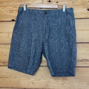 Linen Shorts Grey Men’s Size 33 Golf Country Club Sport Athlete Pockets Texture
